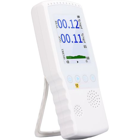 Détecteur de rayonnement nucléaire, compteur Geiger à écran LCD, usage domestique et industriel, testeur de rayons X, β et γ avec alarme, blanc (1/5)