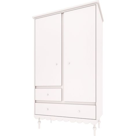 Armadio 2 ante 2 cassetti Babushka bianco 183cm