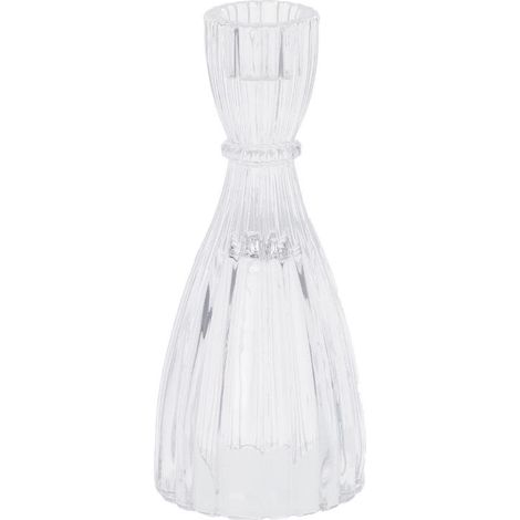 Candeliere Portacandela in Vetro Mell 1 Fiamma 6,5 cm h. 15 cm (1/2)