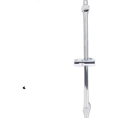 Barra elevadora para ducha, de acero inoxidable, 660 mm de largo, altura regulable, montaje en pared con orificios preperforados, compatible con cabezales de ducha estándar. (1/5)