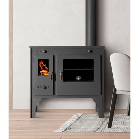 Stufa a Legna Cucina con piano in ceramica Prometey Eco Retro - 7 kw EEK A+ (1/5)