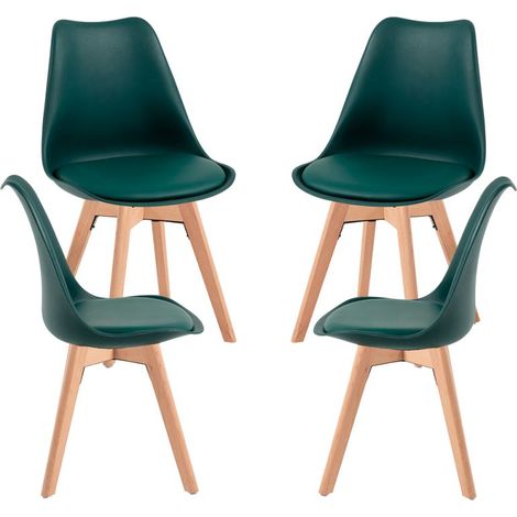 Packs Sillas Comedor - Pack 4 Sillas Synk Basic - Verde oscuro