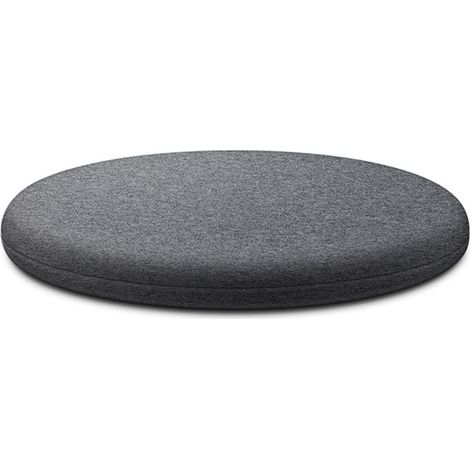 Coussin de chaise rond en mousse à mémoire de forme 30 cm, intérieur amovible - Gris foncé (1/5)