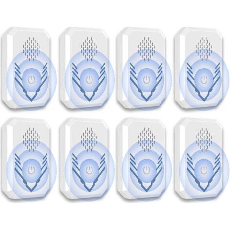 Repulsif Ultrason Souris et Rats 8 Pièces, Anti Souris Rats,Anti Moustique, Sûr et Économe en Énergie, Repulsif Ultrason pour Rat,Souris, Cafards,Moustiques, Nuisibles (1/5)