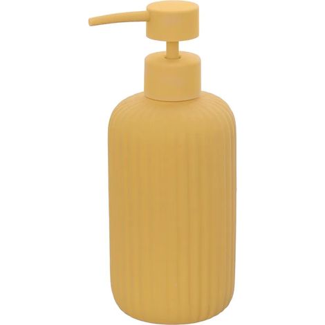 Dispenser sapone giallo in ceramica soft touch capienza 330 ml Spring (1/5)