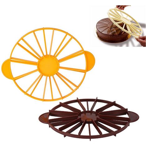 Lot de 2 moules ronds 10/12 cm pour couper et diviser les gâteaux, séparateur et trancheur de pâtisserie, outil de cuisson pratique. (1/4)