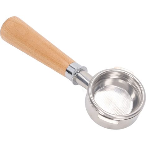 Kaffeefilterhalter 58 mm, Edelstahl, herausnehmbar, schaumfrei, dreieckiger Filter für Nuova Kaffeemaschine, Farbe: Buche A2 (1/5)