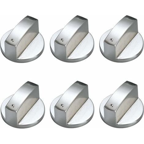 Knobs Commande Fourchette - Poignées Métalliques Universelles Pour Plaque De Cuisinière À Gaz - Diamètre Axe 6 Mm - Hauteur 2,5 Cm - Longueur 4 Cm - Lot De 6 (1/5)