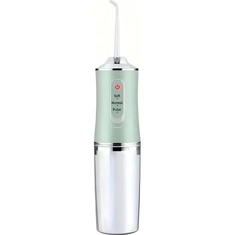 Hydropulseur buccal rechargeable avec 3 modes de pression et buse rotative à 360° de couleur cyan