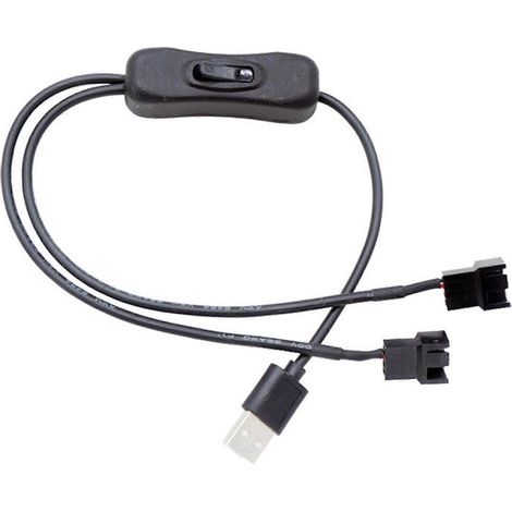Câble adaptateur USB vers connecteur 4 broches pour ventilateur, option d'amplification de tension 12 V pour ventilateurs de boîtier d'ordinateur, longueur 415 mm, multicolore (modèle standard 4 broch (1/5)