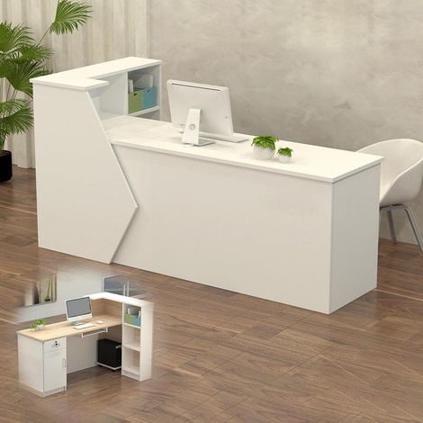 Empfangstheke mit Stauraum, 100-300 cm, für Büro, Praxis, Salon (1/5)