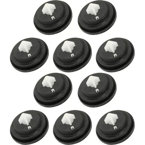 Lot de 10 valves de remplissage à membrane de rechange pour réservoir de chasse d'eau, 27 x 15 mm pour joint d'étanchéité noir et valves à boisseau sphérique d'entrée latérale (1/5)