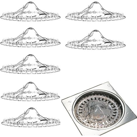 Filtre Cheveux Douche Jetable - 50 Pièces, Grille Attrape-Cheveux, Filet de Vidange pour Cabine de Douche, Baignoire, Salle de Bain et Cuisine