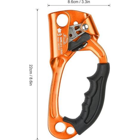 Fermoir extérieur Mousquetons ascendants légers en alliage d'aluminium haute résistance, sport bloqueur droit orange (1/5)