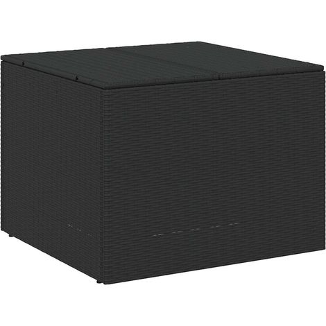 vidaXL Garden Storage Box Black 291L Poly Rattan