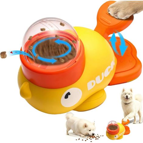 Jeu d'Intelligence pour Chien Mangeoires Lentes Jouet Distributeur de Croquettes pour Chien Canards de Dessin Animé Adaptés aux Jouets pour Animaux de Petite et Moyenne Taille (1/5)