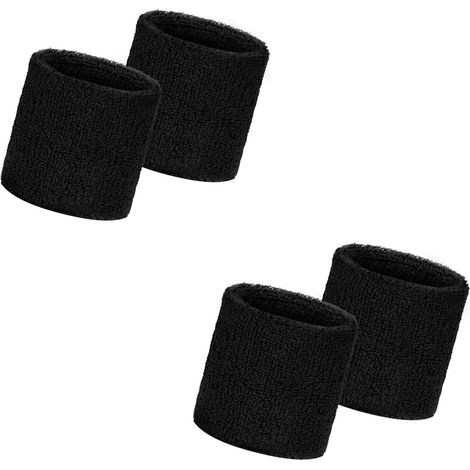 Polsbandjes - 8 x 8 cm - Élastiques Absorbants Transpirants - Pour Basket-ball Tennis Yoga Fitness - Lot de 4