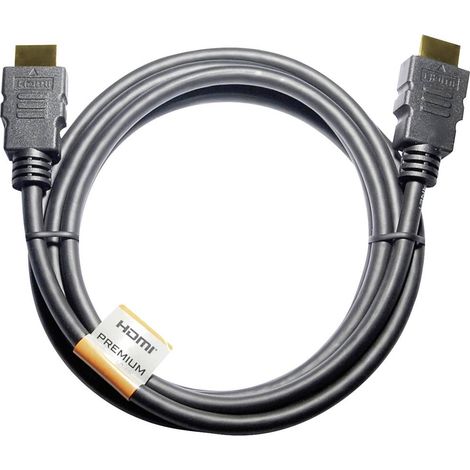 Câble de raccordement Maxtrack HDMI Fiche mâle HDMI-A, Fiche mâle HDMI-A 5.00 m noir C 215-5 L 4K UHD Câble HDMI
