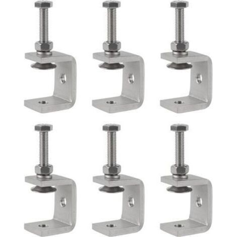 Mini Serre Joints C Acier Inox 30mm Lot de 6 Pièces Réglables, Pinces pour Travaux Bois, Soudage et Menuiserie