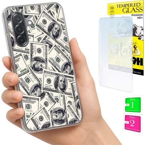 Funda para Samsung Galaxy A36 / A56 con cubierta para foto, tapa trasera y cristal 9H. (1/5)