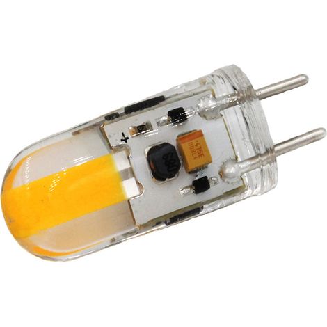 Ampoule LED GY6.35 à intensité variable, 12 V CC, silicone COB, 3 W, remplace les ampoules halogènes. (1/5)