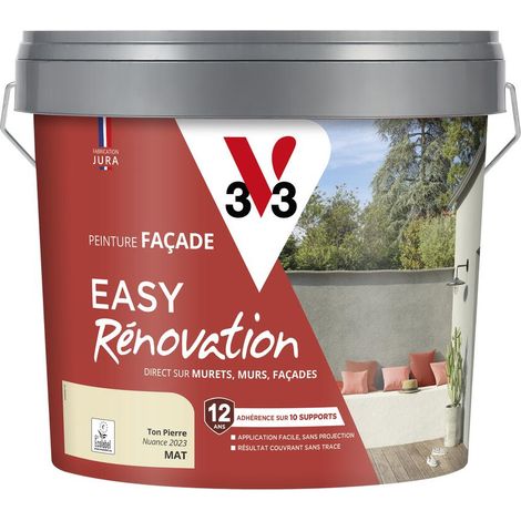 Peinture pour façade Easy Rénovation V33 Ton Pierre 10L