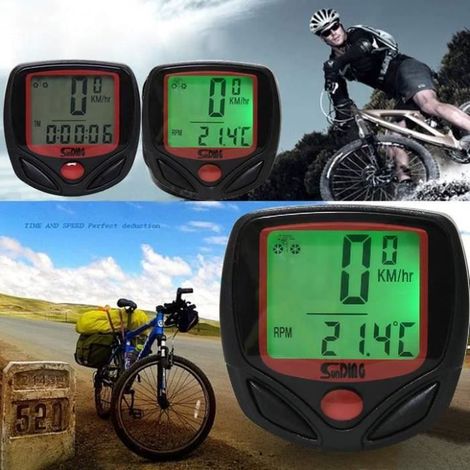 Kilometerzähler – Fahrrad-LCD-Display – Grün – Wasserdicht – LED-Hintergrundbeleuchtung (1/5)