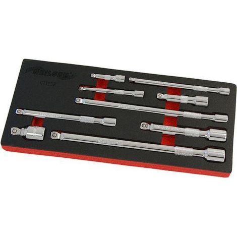 WOBBLE EXTENSION BAR SOCKET SET 9PC 3/8"" 1/4"" 1/2"" DRIVE RATCHET SET CT1232
