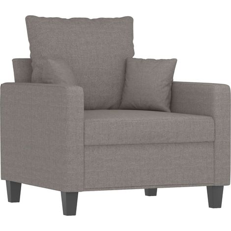 Fauteuil de Salon，Chaise，Fauteuil Taupe 60 cm Tissu CFW574905 (1/5)
