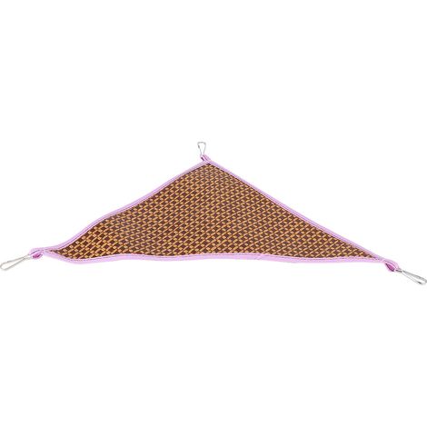 2 hamacas para roedores, cama colgante triangular de ratán escarchado, enfriamiento rápido, para hámsteres y animales pequeños. (1/5)