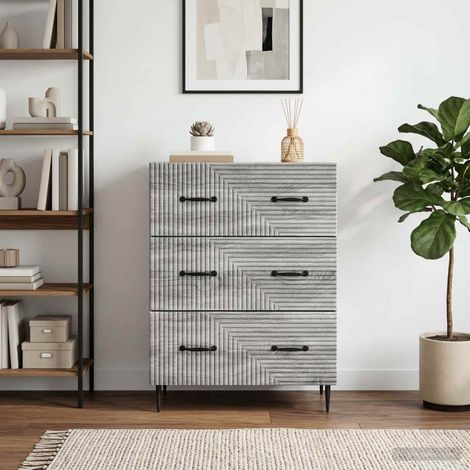vidaXL Armoire à tiroirs Sonoma gris 66 x 34,5 x 89,5 cm (1/5)