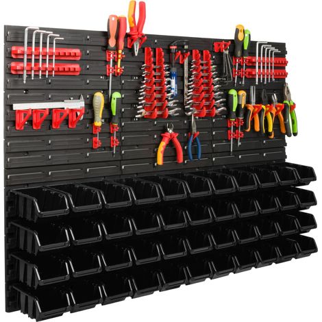 Panneau d'outils d'atelier 117 x 78 cm + 44 cuvettes (1/5)
