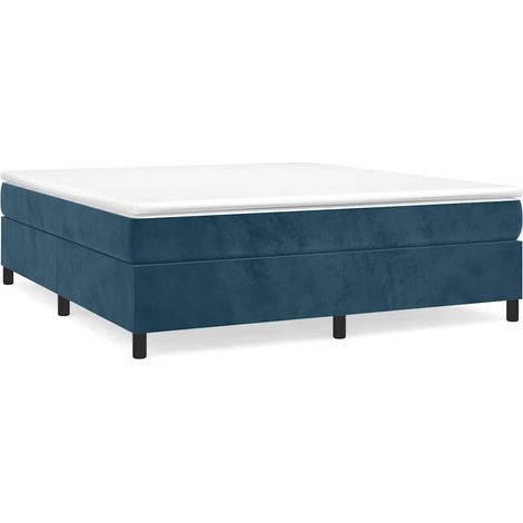 Maison Exclusive - Boxspringbettgestell Dunkelblau 200x200 cm Sam