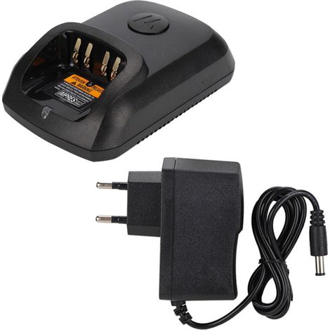 – Caricabatterie per walkie-talkie 100-240 V – Compatibile con Motorola XIR P8268 DP4400 DP4800 DP4801 DEP550 – Indicatore di carica integrato -Crezuo