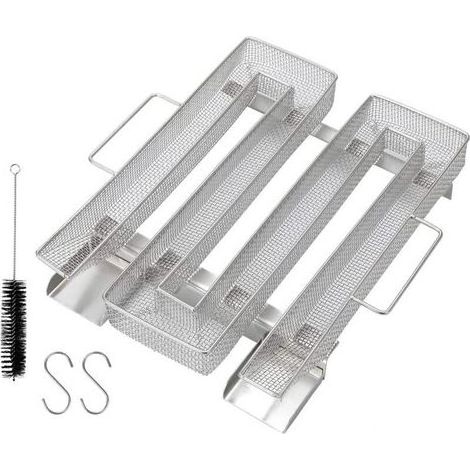 BRICOOMARKET Générateur de fumée froide en acier inoxydable – Compatible avec tous fumoirs – Dimensions 22,5 x 17,5 x 4,5 cm – Fumage jusqu'à 20 heures (1/5)
