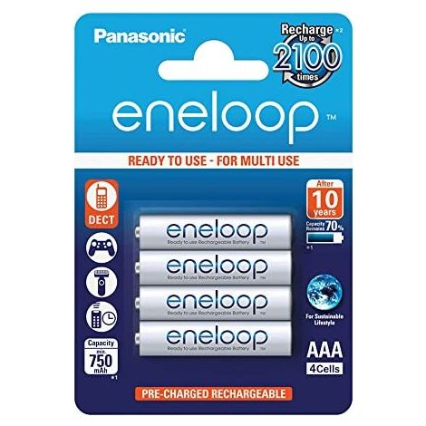 eneloop eneloop HR03 Pile rechargeable LR3 (AAA) NiMH 750 mAh 1.2 V 4 pc(s) Q662581 (1/5)