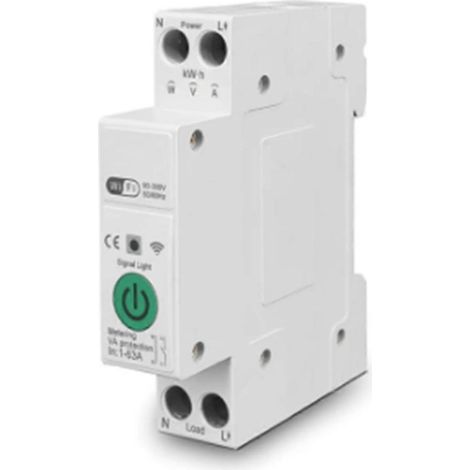 Relais de disjoncteur intelligent Tuya WiFi sur rail DIN avec protection contre les sous-tensions pour Google Home et Alexa (1/5)