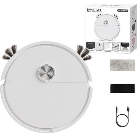 Robot aspirateur mini rechargeable – Robot de nettoyage compact pour sols – Petite machine de nettoyage des surfaces (1/5)