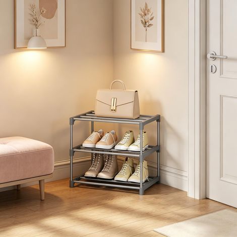 Étagère à chaussures ouverte autoportante – rangement pratique pour entrée, couloir ou garage – sans montage complexe (1/4)