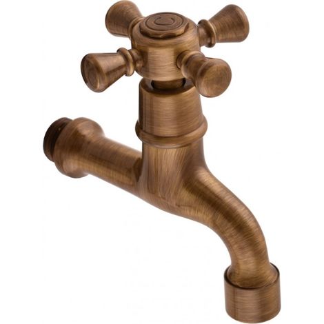 Robinet tap mural rétro laiton bronze (1/2)