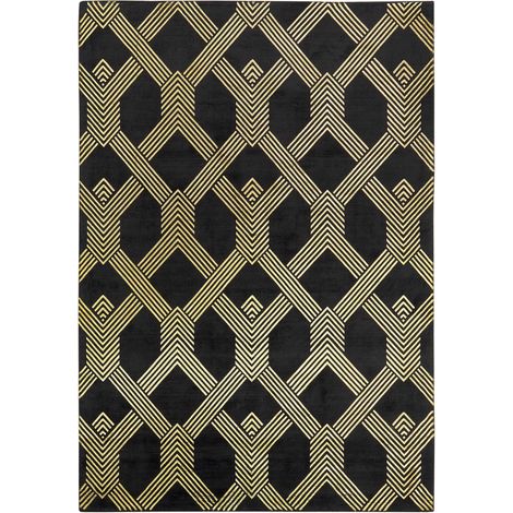 Teppich VEKSE Schwarz 160 x 230 cm Viskose (1/5)