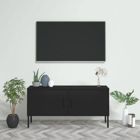 TV Cabinet Black 105x35x50 cm Steel vidaXL (1/5)