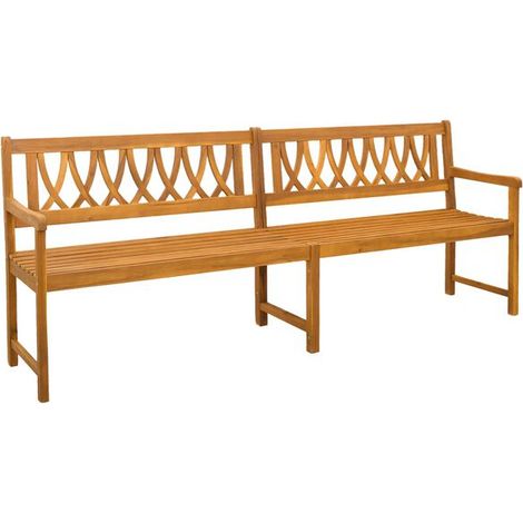 Banc d'extérieur naturel, 220 x 55,5 x 90 cm, bois d'acacia massif. (1/5)