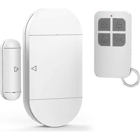 Alarme de porte et fenêtre, détecteurs sans fil avec télécommande et piles, capteur magnétique anti-intrusion et antivol pour la maison et les enfants (1/5)