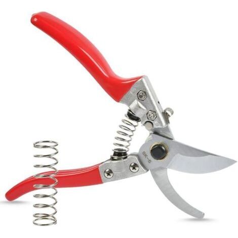 Professionelle Gartenschere aus Stahl, ergonomischer, rutschfester Griff, mit Ersatzfeder. (1/5)