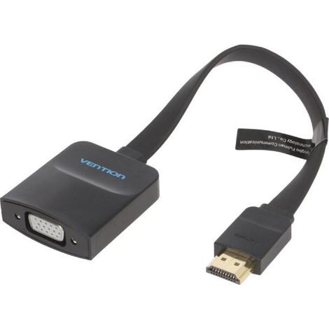 Adaptateur plat D-Sub 15pin HD femelle HDMI prise male Full HD 0.15m - Noir