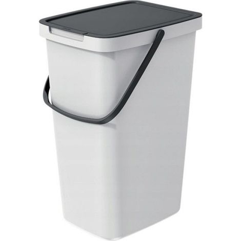 Poubelle De Tri - 20 L - 295 X 235 X 445 Mm - Gris Cendré - 1 Pièce