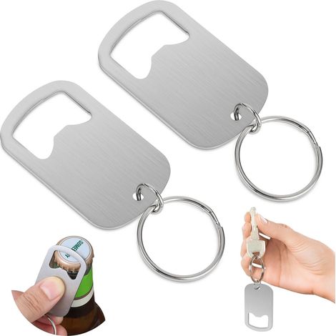 Abrebotellas llavero, abrebotellas de cerveza de acero inoxidable, abrebotellas llavero, regalo de Navidad para hombres, baratija, abrebotellas para bar o restaurante (1/5)