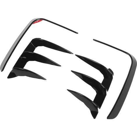 Kit de quatre spoilers latéraux de pare-chocs arrière pour BMW X3 G01 LCI M Sport, noir brillant, élégant et durable, avec design à lame d'air. (1/5)