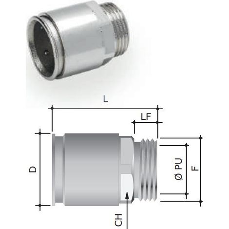Raccordo Rapido tubo ø16 - M. M16